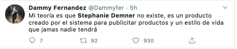 Tuits contra Stephanie Demner