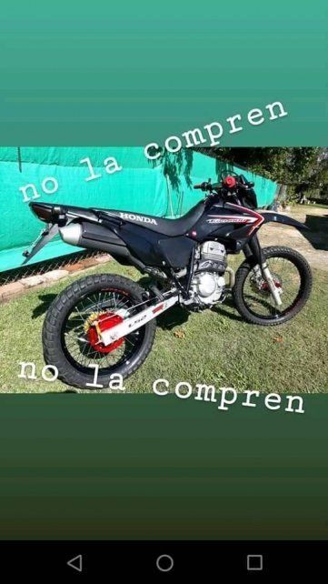 La moto que le robaron a Maxi aún no pudo ser encontrada