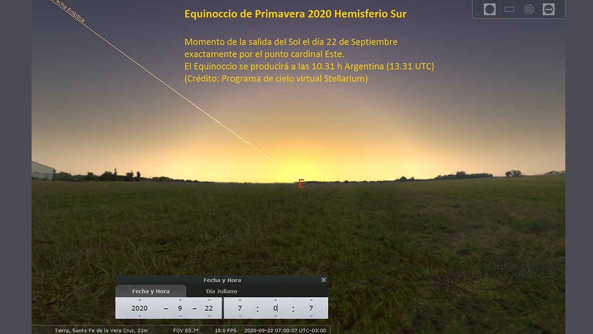 El equinoccio astronómico será este martes por la mañana.