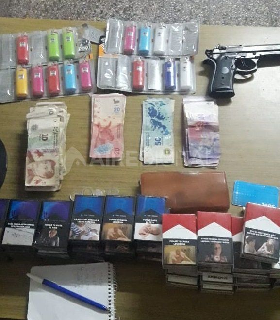 Los elementos secuestrados al ladrón