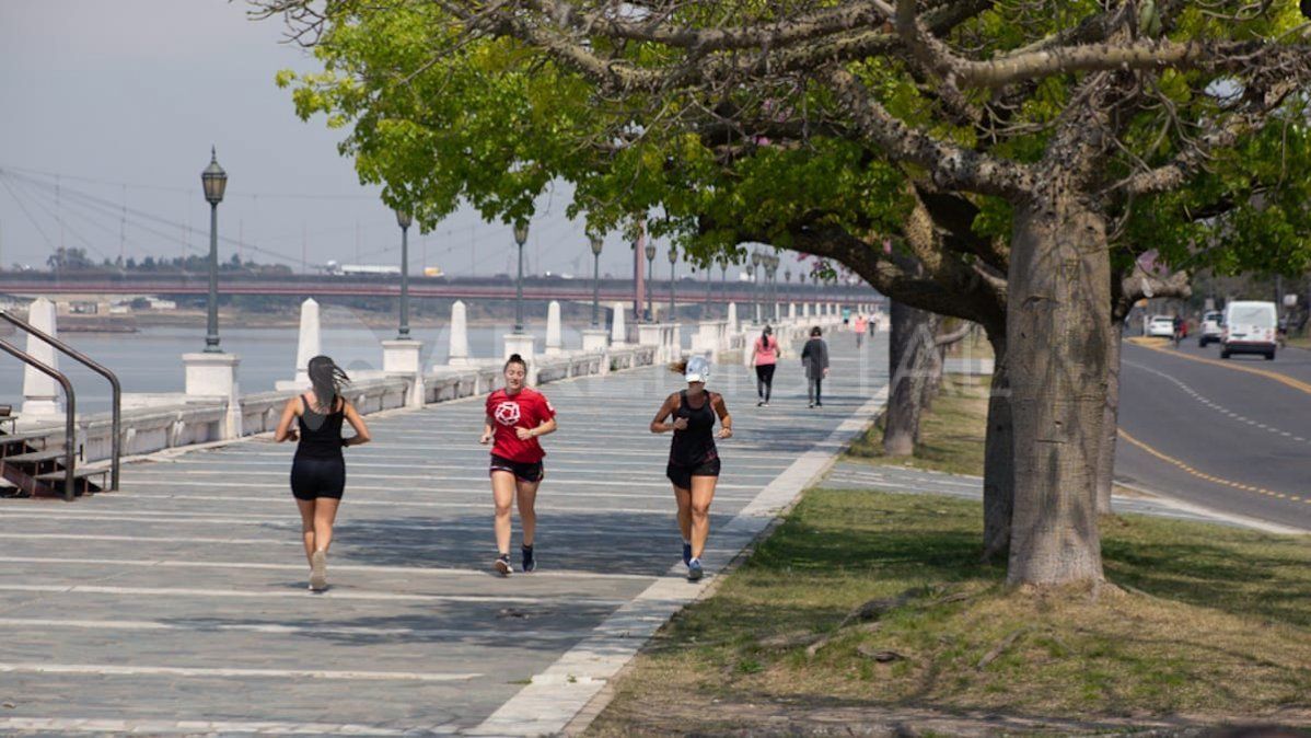 Algunos vecinos aprovecharon para realizar footing