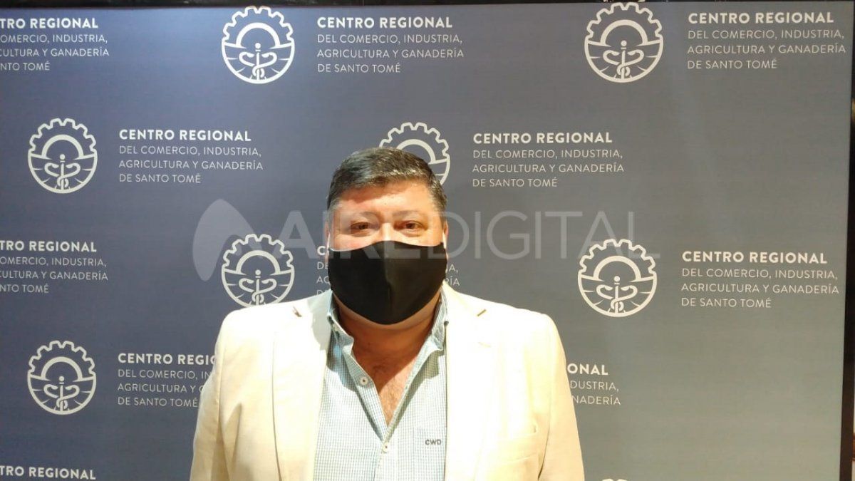Marcelo Baretta, presidente del Centro Comercial de Santo Tomé. 