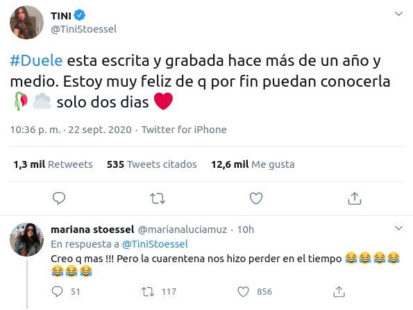 Tuit de Tini Stoessel