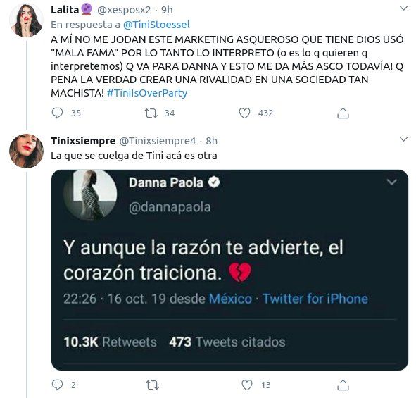 Las repercusiones del tuit de Tini Estossel