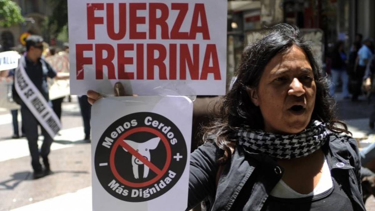 Jornada de protesta en Santiago de Chile por el cierre de la factoría de Freirina.