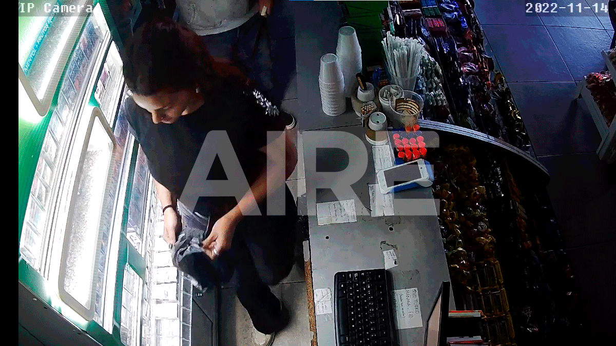 Las cámaras de seguridad del local captaron el momento del robo.&nbsp;