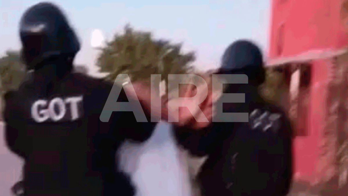 El momento de la detención del hombre acusado por el crimen de Dominga Ermida Favot en San Javier.