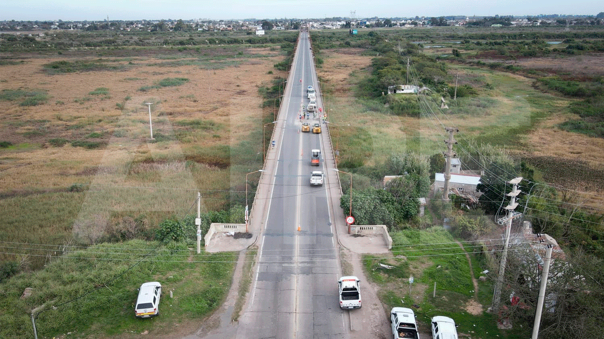 Los arreglos de Vialidad Nacional sobre el Puente Carretero