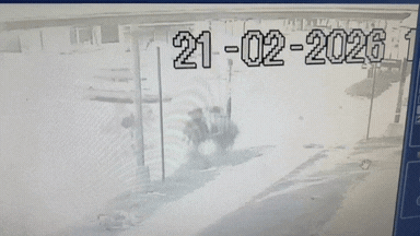 El momento del choque quedó grabado en una cámara de seguridad de la zona.&nbsp;