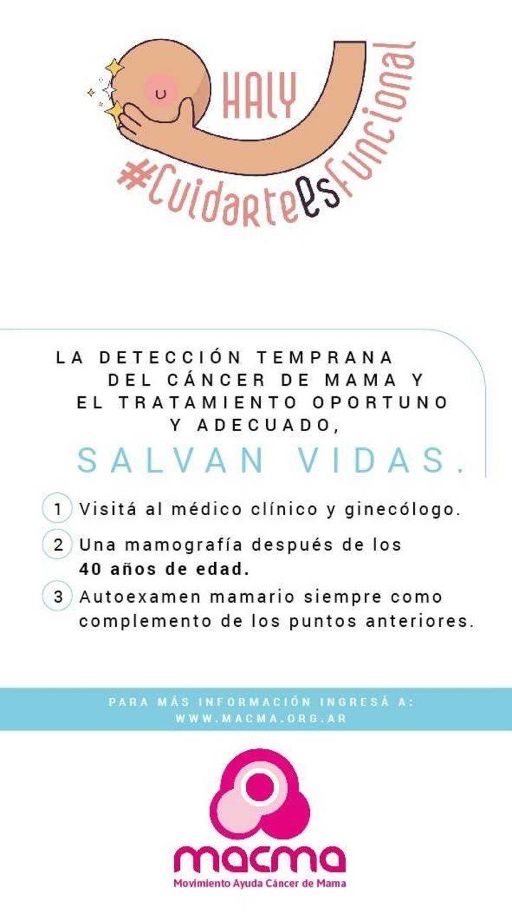 Tarjeta. Fue realizada con asesoramiento de la Macma. / Mara Mihaly