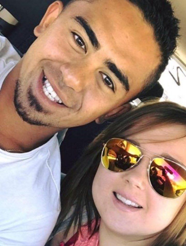 La pareja, en momentos de felicidad.