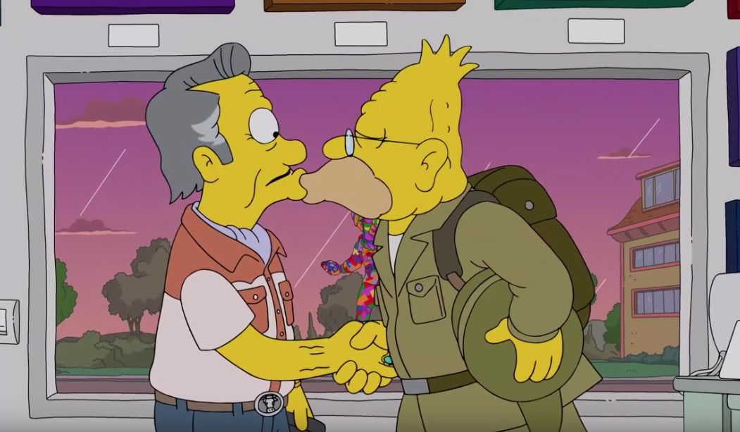 "Los Simpson": el abuelo Simpson tuvo un romance gay