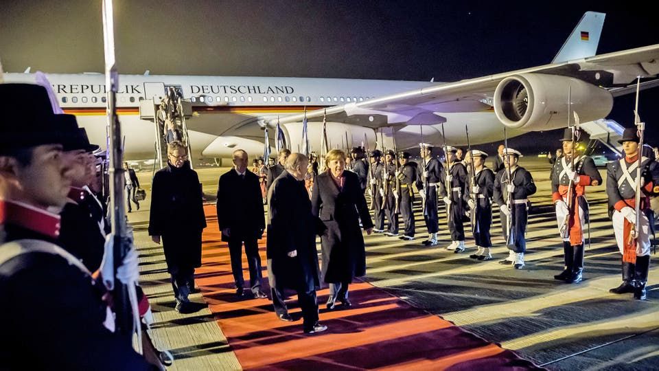 Merkel llegó a la Argentine hoy en la madrugada. Foto: DPA / Michael Kappeler
