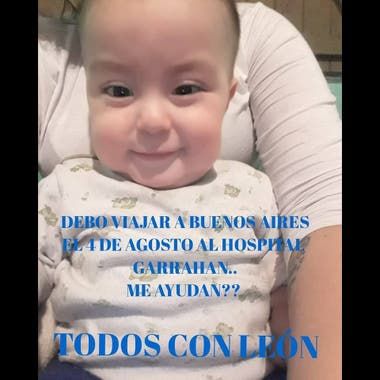 León necesita viajar a Buenos Aires al Hospital Garrahan
