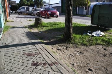 Las manchas de sangre en la escena del crimen