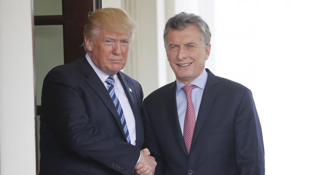 Mauricio Macri junto a Donald Trump