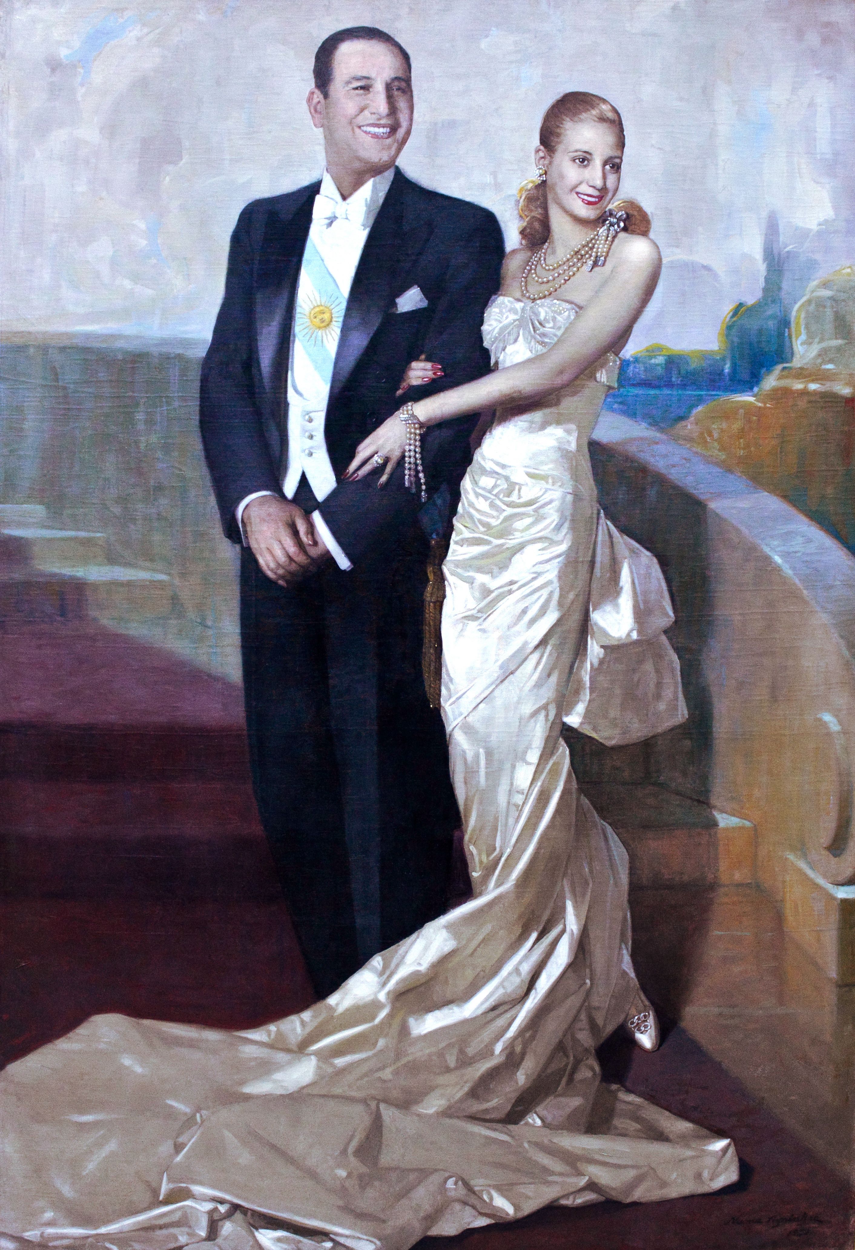 Eva Perón y Domingo Perón