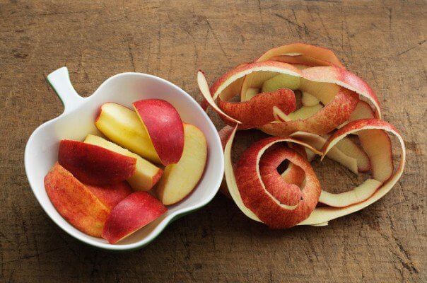 manzana cascaras