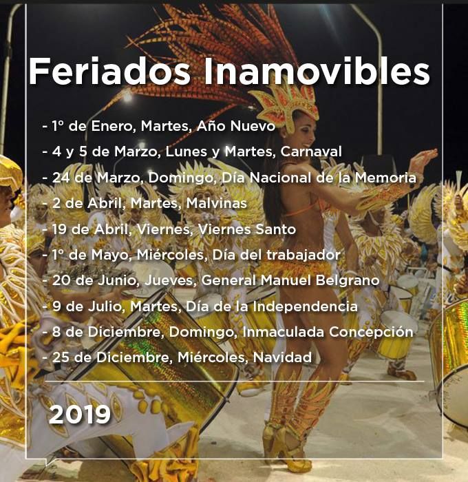 feriados inamovibles