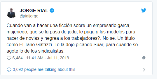 La bronca de Jorge Rial por el estreno de “El Tigre Verón” ¿es un guiño a Moyano?