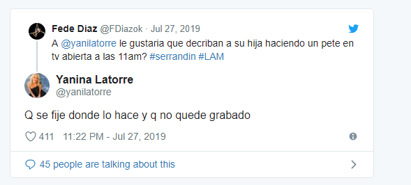 El consejo sexual de Yanina Latorre a su hija Lola
