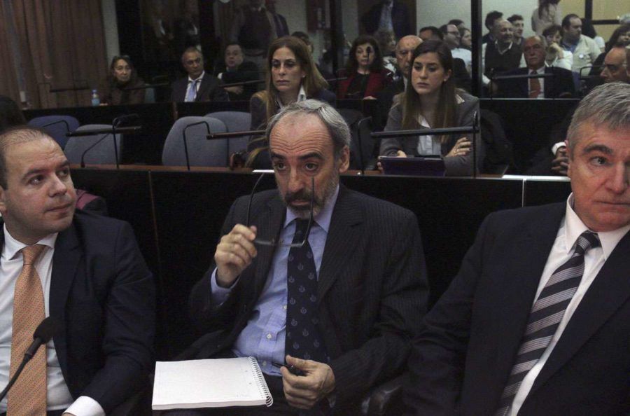 Galeano junto a Menem y Anzorreguy