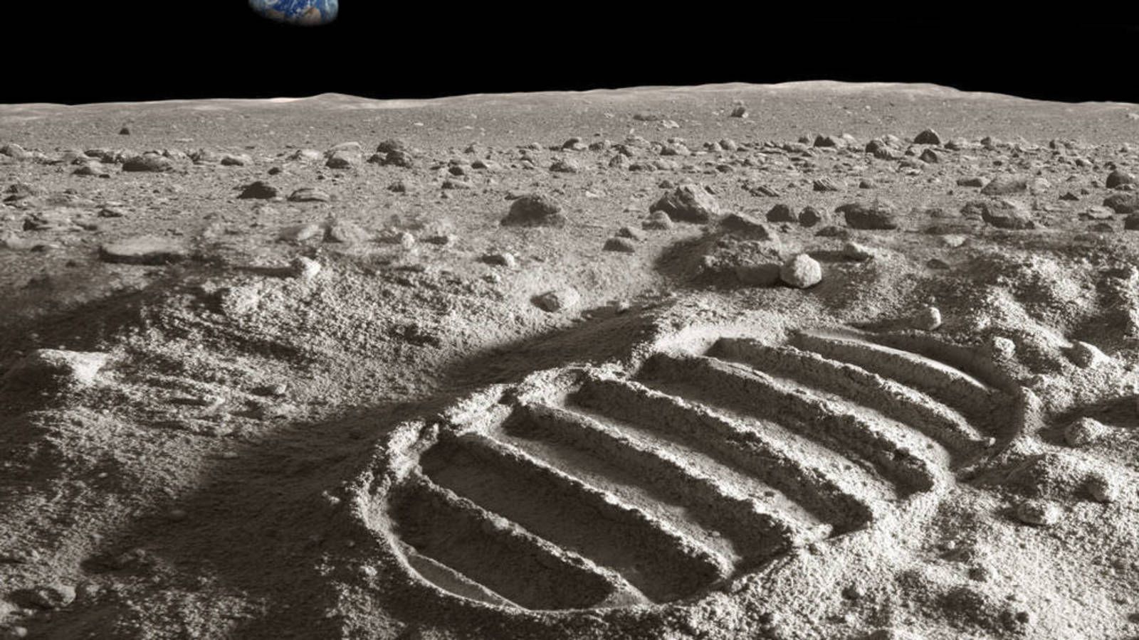 La huella de Neil Armstrong en la Luna