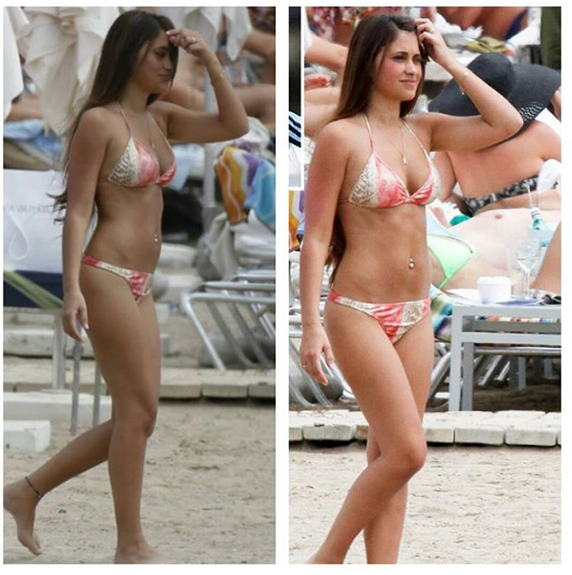 La increíble foto de Anto Roccuzzo en bikini antes de realizarse cirugías estéticas