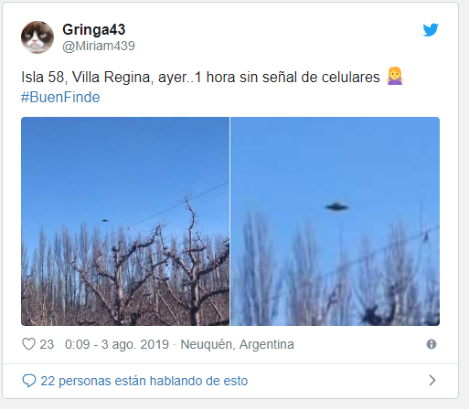 Un ovni causó pánico en una chacra de Río Negro
