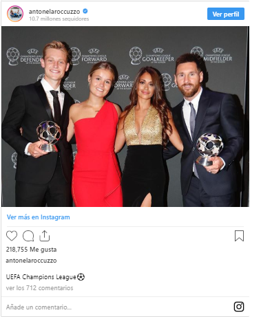 Anto Roccuzzo se robó todas las miradas con su espectacular vestido y un infartante escote
