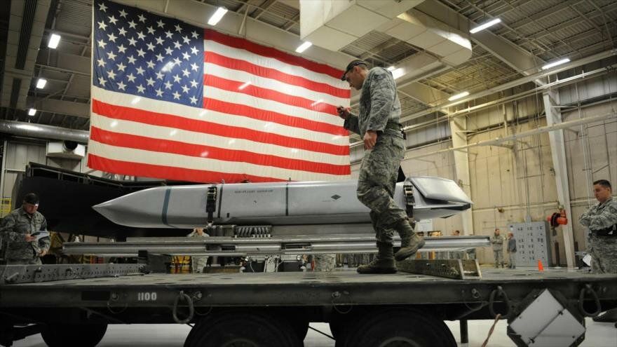 Un misil de crucero Standoff de largo alcance (LRSO), fabricado por Estados Unidos.