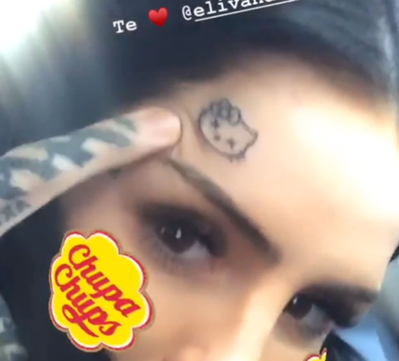 El descargo de Cande Tinelli por su tatuaje del "Kitty muerto" en la frente