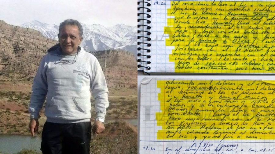 La causa de los cuadernos de la corrupción, comenzó con la revelación de anotaciones escritas por Oscar Centeno.