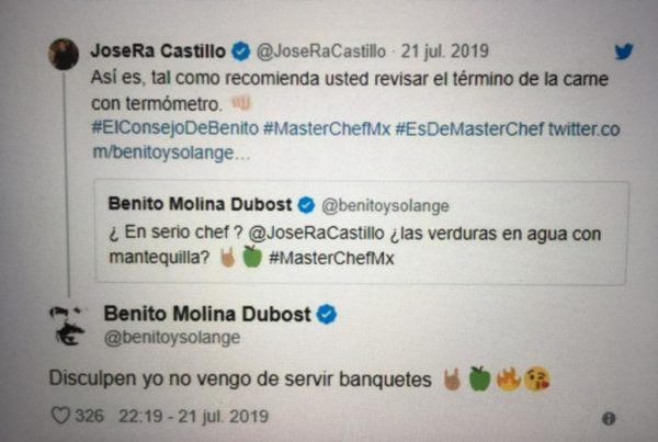 ¡Escándalo!, ¿por qué el chef Benito se fue de MasterChef?