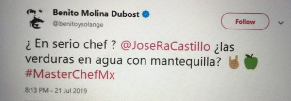 ¡Escándalo!, ¿por qué el chef Benito se fue de MasterChef?