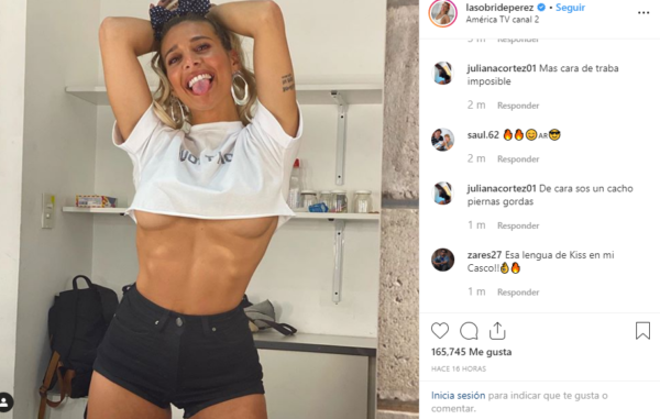 ¡Cuidado! A Sol Pérez se le levantó el top y se le vió todo