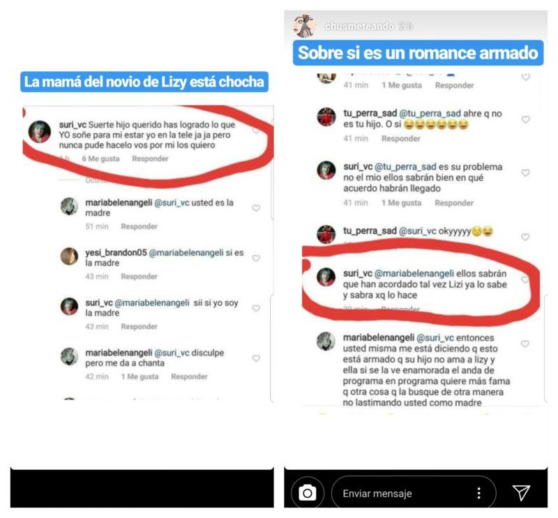 Las escandalosas declaraciones de la suegra de Lizy