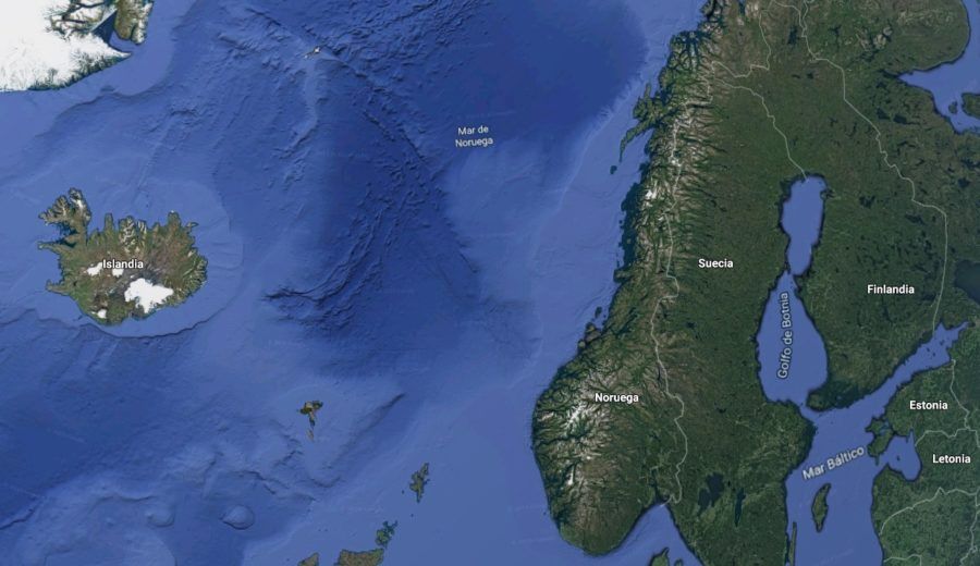La región de países en las que se pueden ver las auroras boreales.