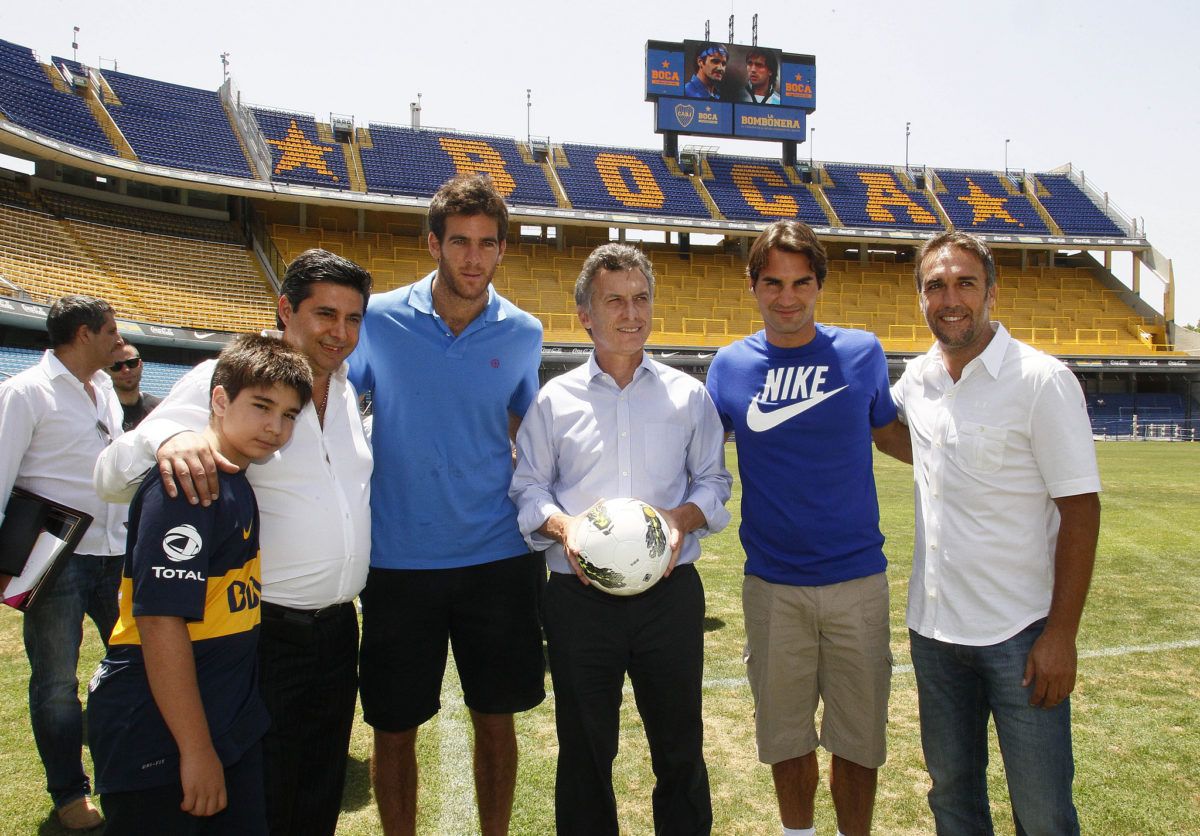 En el 2012, Federer estuvo en Argentina y visitó La Bombonera.
