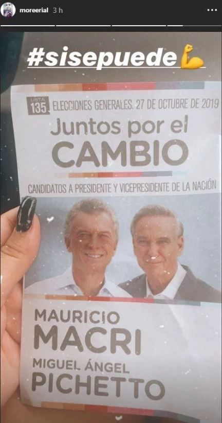 La boleta que eligió More en el cuarto oscuro