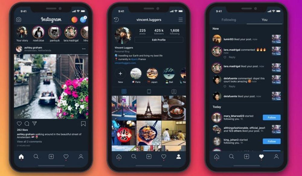 Instagram y el truco para activar el "modo oscuro" en la aplicación