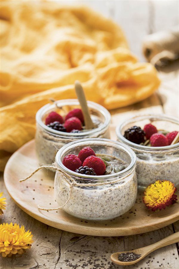 desayunos saludables8. Pudding de chÃa con frutas