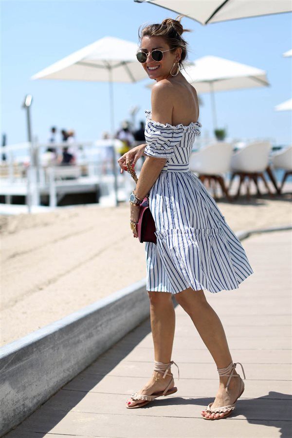 OUT: vestido sin hombros. OUT: VESTIDO OFF SHOULDERS