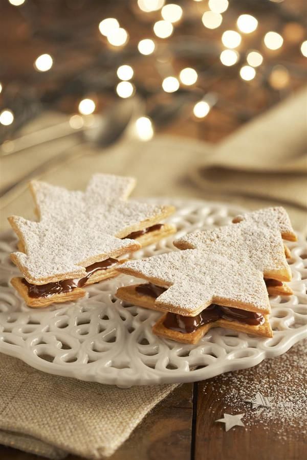 postre navideno arboles hojaldre. Abetos de hojaldre y trufa