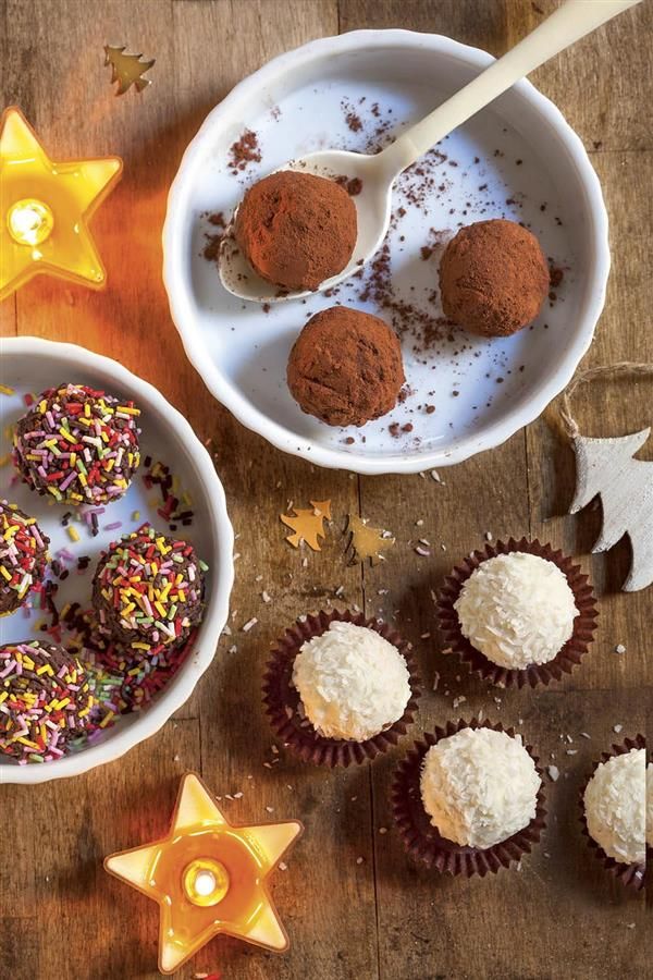 postre navideno trufas variadas. Trufas variadas