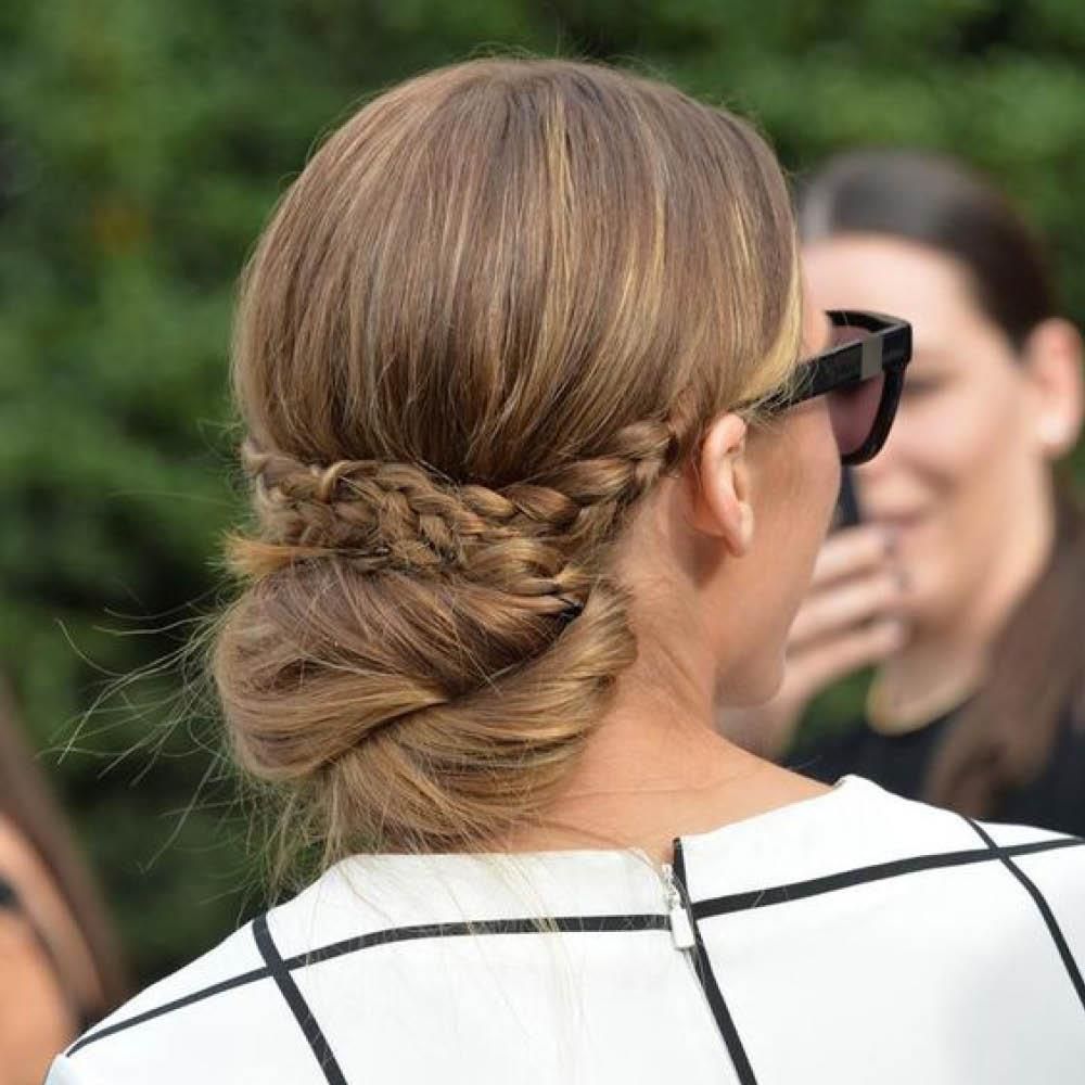 moños bajos trenza. Moño bajo con trenza