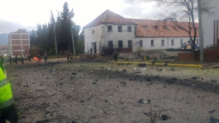 AsÃ­ quedÃ³ la Escuela Militar de cadetes General Santander, al sur de BogotÃ¡, luego de la explosiÃ³n.