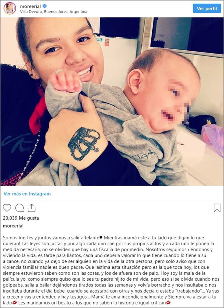 La carta de Morena Rial a su hijo, en referencia a Facundo Ambriosioni