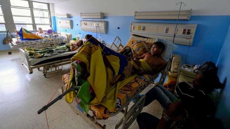 Pacientes en el hospital Miguel PÃ©rez CarreÃ±o, en Caracas, el 8 de marzo de 2019 (AFP)