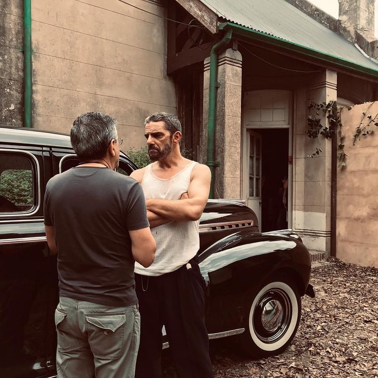 Fabián Mazzei en el rodaje de “Sola”